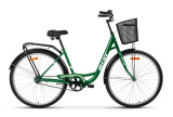 Велосипед городской Aist 28-245 зеленый, открытая рама + корзина