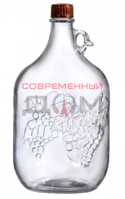 Бутылка стеклянная "Лоза" 5л, 72-ЩЛ-5000