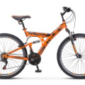 Велосипед STELS Focus 26 18-SPV030*LU086305*LU083837*18" Тёмно-синий/оранжевый