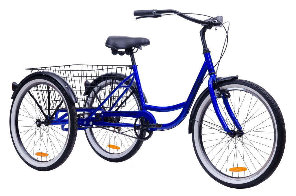 Велосипед трехколесный Aist Cargo 1.1 24 для взрослых, 1-скорость, синий