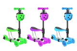 Самокат детский SILAPRO с корзинкой, 3 цвета, сиденье, 3 колеса PU, до 50кг 131-072
