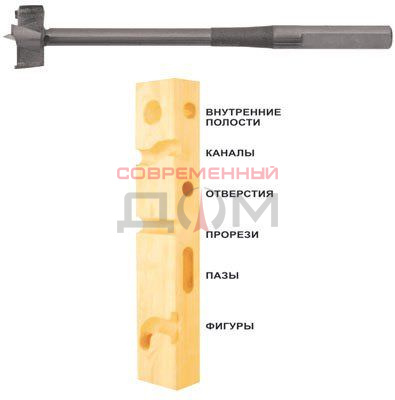 Сверло-фреза по дереву USPEX многофункц., полированное, 18мм 