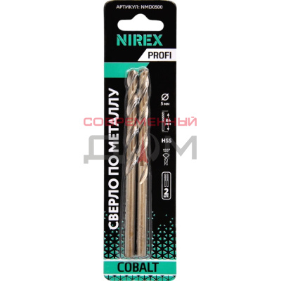 Сверло NIREX Profi по металлу Cobalt 5*86 мм NMD0500