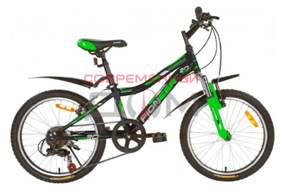 Велосипед Pioneer Ranger 20"/11" black-green-silver