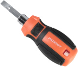 Отвёртка PATRIOT с двусторонним стержнем, CR-V, PH2-SL6 x 38, 2-х компонентная рукоятка