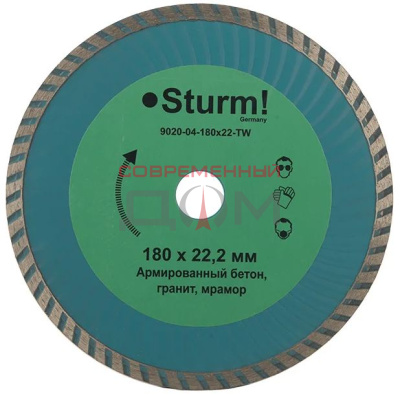 Диск алмазный STURM 9020-04-180х22-TW