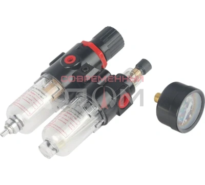 Фильтр влагомаслоотделитель PATRIOT FRL 180 с лубрикатором и манометром, 700 л/мин, давление 8 бар Фильтр влагомаслоотделитель PATRIOT FRL 180 с лубрикатором и манометром, 700 л/мин, давление 8 бар