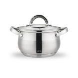 Кастрюля LARA LR02-460 серия СИМФОНИЯ (нерж) 16x10,5см 2.1л, 5-ти сл.индукционное капс.дно, все типы
