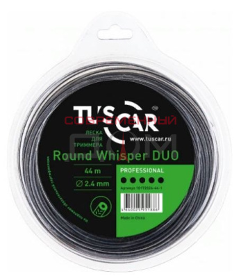 Леска для триммера TUSCAR Round Whisper DUO