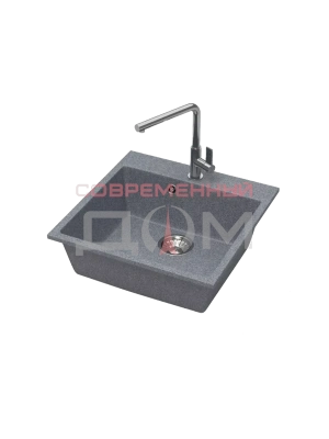 Кух.мойка Granit MARRBAXX глянц Люкс Z42 Q8 (ТЁМНО СЕРАЯ), квадратная, 500х500х175