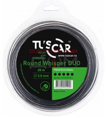 Леска для триммера TUSCAR Round Whisper DUO