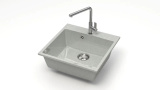 Кух.мойка Granit MARRBAXX глянц Люкс Z42 Q10 (СВЕТЛО СЕРАЯ)