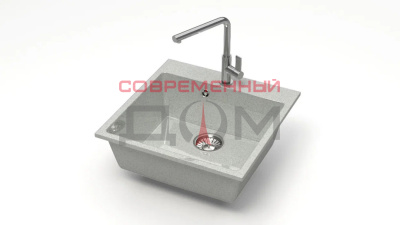 Кух.мойка Granit MARRBAXX глянц Люкс Z42 Q10 (СВЕТЛО СЕРАЯ)