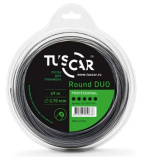 Леска для триммера TUSCAR Round DUO, Professional, 2,7мм*69м