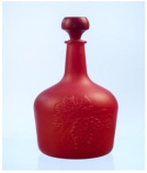 Бутылка стеклянная "Фуфырек" 1,5л, 56-П29Б-1500 с цветной декорацией наружн. стороны (розовый матов)