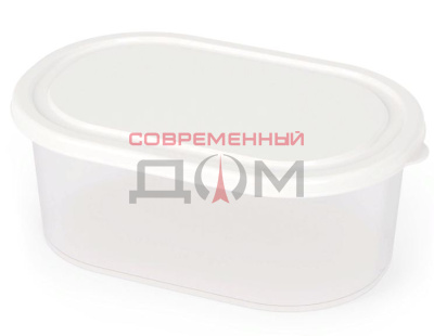 Контейнер пласт. для СВЧ овальная белая, 0,65л /М8792/ Башкирия