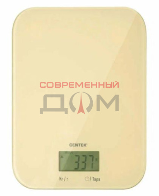 Весы бытовые Centek CT-2481 LCD BEIGE, сенсор, 150х15х205мм, max 5кг, шаг 1г, 45х20мм АвтоНоль/Выкл