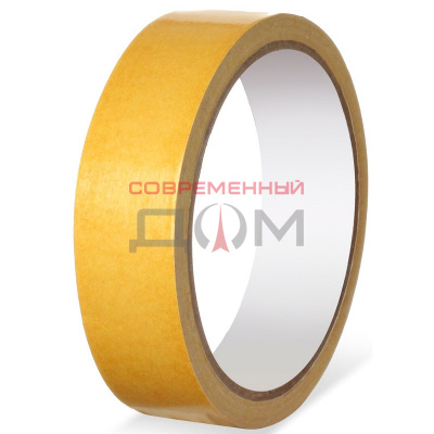 Лента клейкая USPEX двухсторон. монтажная, белая 25мм х 5м