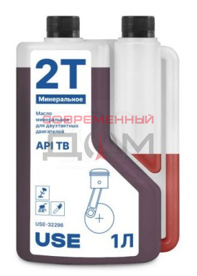 Масло 2-х тактное USE минеральное API TB с дозатором 1 л /USE-30018