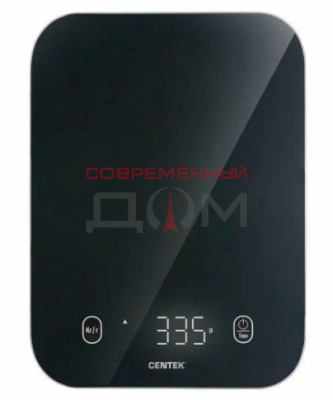 Весы бытовые Centek CT-2480 LED BLACK, сенсор, 150х15х205мм, max 5кг, шаг 1г, Авто Ноль/Выкл
